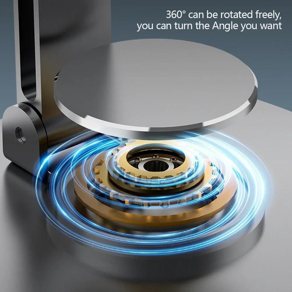 Алюминиевый держатель для мобильного телефона с вращением на 360 градусов, универсальный регулируемый кронштейн, складная конструкция с двойным валом, устойчивая подставка с защитой от падения