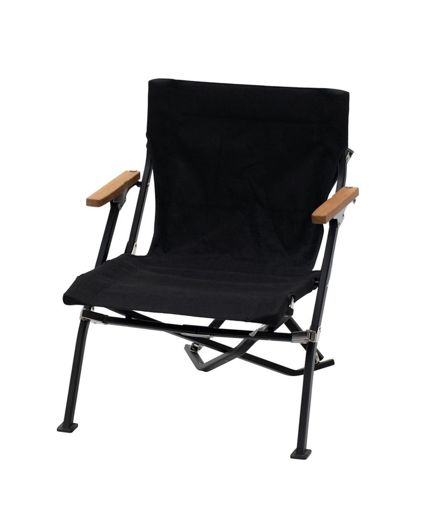 Snow Peak Low Chair Short Black Low Chair Deck Chair Compact Calm Color LV-093-AZ
