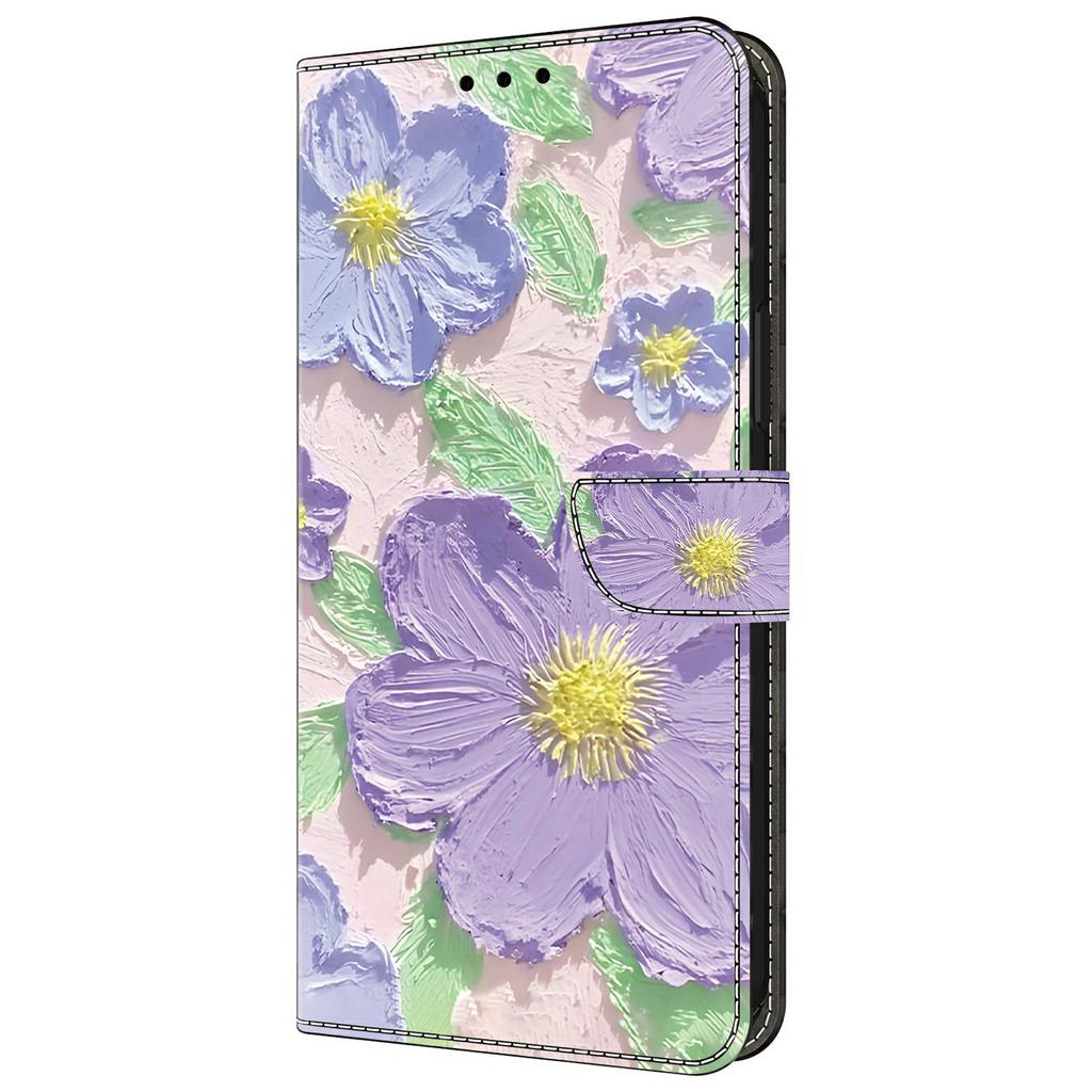 Чехол для Samsung Galaxy A16 5G/4G с печатью узора, противоударный кожаный чехол-книжка с кошельком для телефона