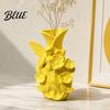 Ваза в скандинавском стиле, 3D-печатная скульптура-ваза для сада фей, Фантастический цветочный горшок с кремово-желтой статуэткой, Двойное использование: держатель для рабочего стола, прихожей и креативный