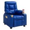 VEVOR Kids Reclining Chair, Toddler Recliner with 2 Cup Holders and 4 Pockets, 107 degrees to 126 degrees Adjustable Back