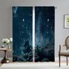 Cosmic Galaxy Printing Star Curtain Living Room Bedroom Curtain Home Decoration Curtain Adult Children's 2 Panels Rod Pocket