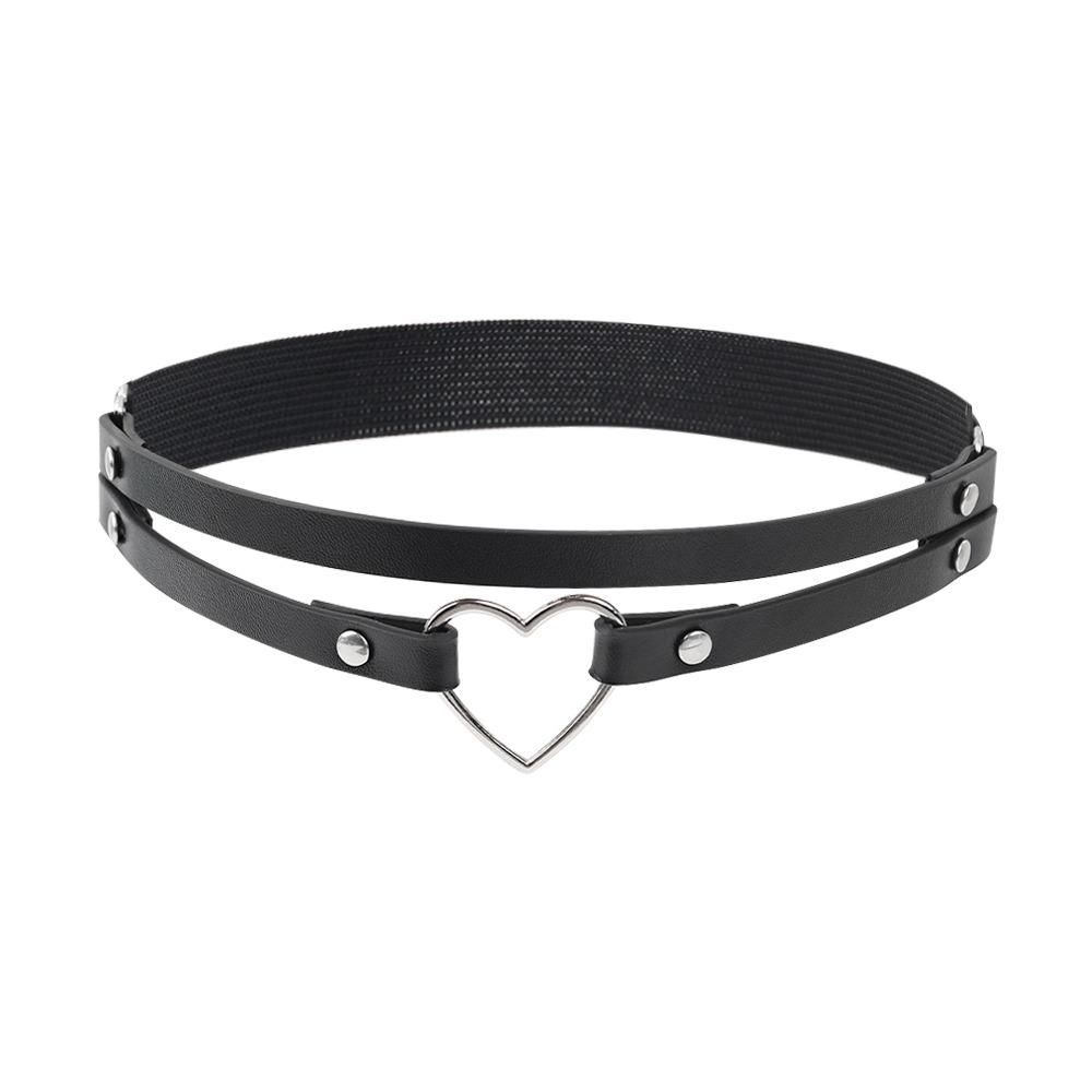 1 шт. Черное сердце Подвязка на ногу Эластичные ремешки Набедренная шлейка Чулки Панк Готические аксессуары