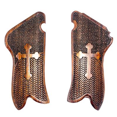 Реплика немецкого пистолета Luger P08 времен Второй мировой войны с деревянными рукоятками (Кросс Плюс) 5J-J1O2-63LC_CROSS_PLUS