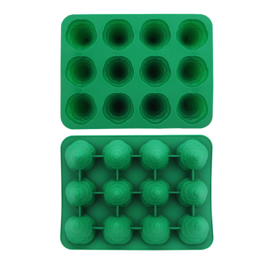 12 Hole Christmas Tree Silicone Mold Cake Mould for Mousse Chocolate Muffin Baking Tool