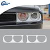 2x White Front Headlight Trim Decoration Cover for Dodge Challenger 2009-2014