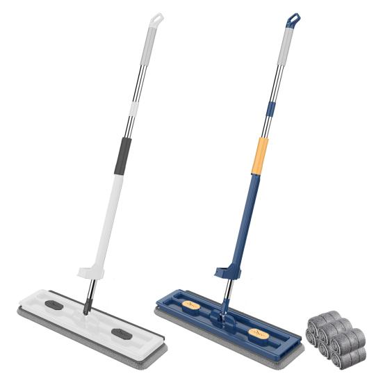 1 Set Mop Set with 6 Microfiber Pads 360 Degree Rotation Large