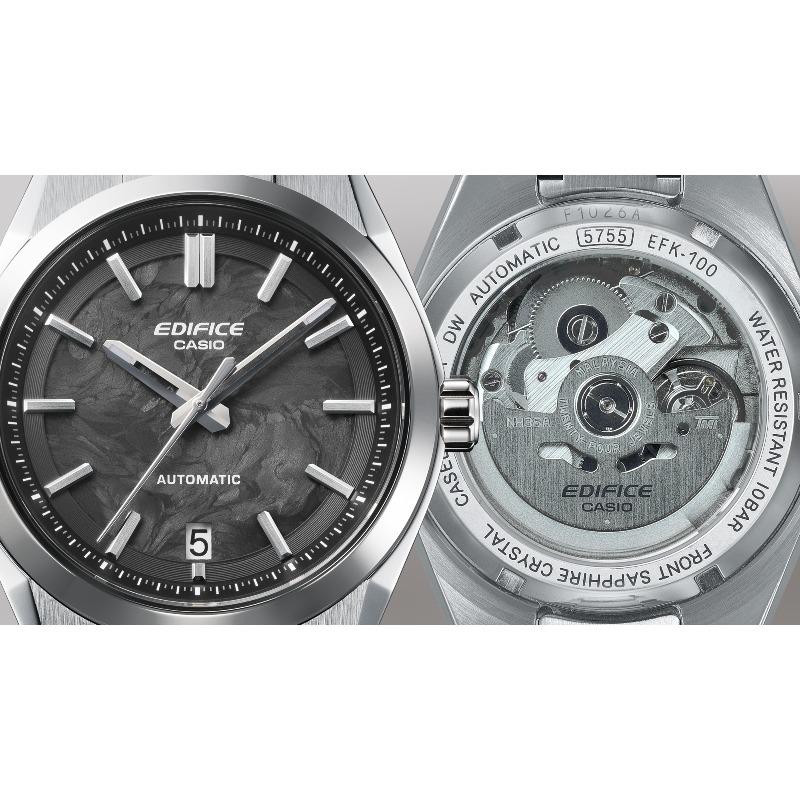 Casio Мужские кварцевые часы Edifice из нержавеющей стали, водозащита 100 м, EFK-100CD-1A