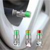 Leakproof Tire Valves Caps Car Tire Pressure Indicator Easy Installation Alert Monitoring Valves Cap Sensor
