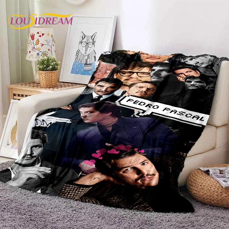 3D Jose Pedro Pascal Actor Star Soft Blankets,Keep Warm Throw Blanket Comfortable Blanket for Picnic Beds Sofa Home Bedroom Gift