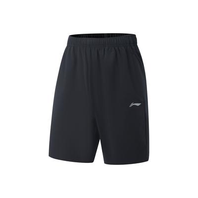 Li Ning Серия Фитнес Повседневные Минималистичные Однотонные Спортивные Шорты Мужские Шорты Черные AKSV525-6