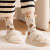Зимние кавайные носки с рисунком из мультфильма для женщин, милые 3D-флисовые теплые утолщенные плюшевые носки с рисунком собачьей кошачьей лапки