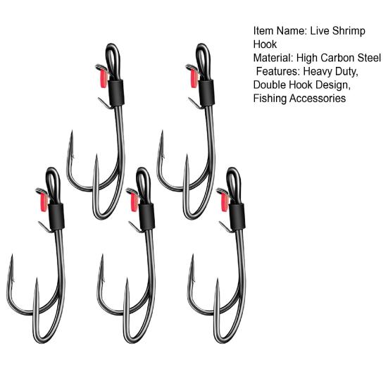 5/10 шт двойной рыболовный крючок прочный держатель для живой наживки для креветок крючок с зазубринами рыболовный крючок для пресноводной соленой воды рыболовные принадлежности