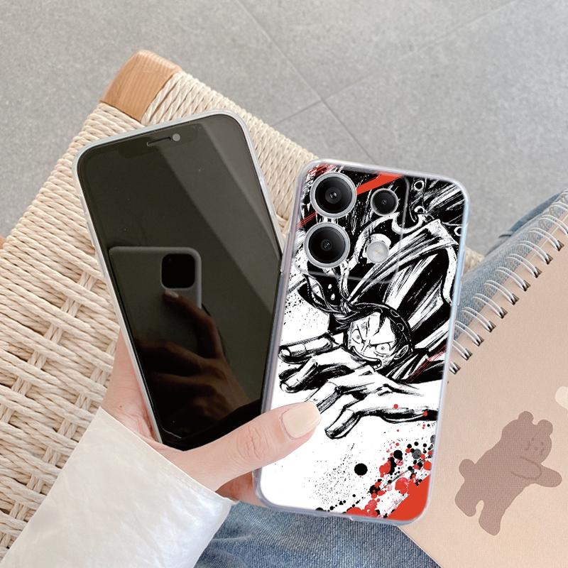 Мягкий прозрачный силиконовый чехол с рисунком аниме для Xiaomi Redmi Note 13 14T 15 Samsung A55 A35 S24 FE iPhone Huawei Honor Camera Защитный противоударный чехол