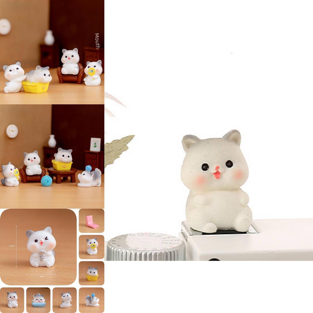 Очаровательные фигурки кошек из смолы для DIY проектов и украшения сада