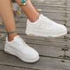 Весенне-осенние удобные кроссовки на шнуровке с круглым носком, модный стиль, дышащие, противоскользящие, повседневные спортивные туфли для женщин