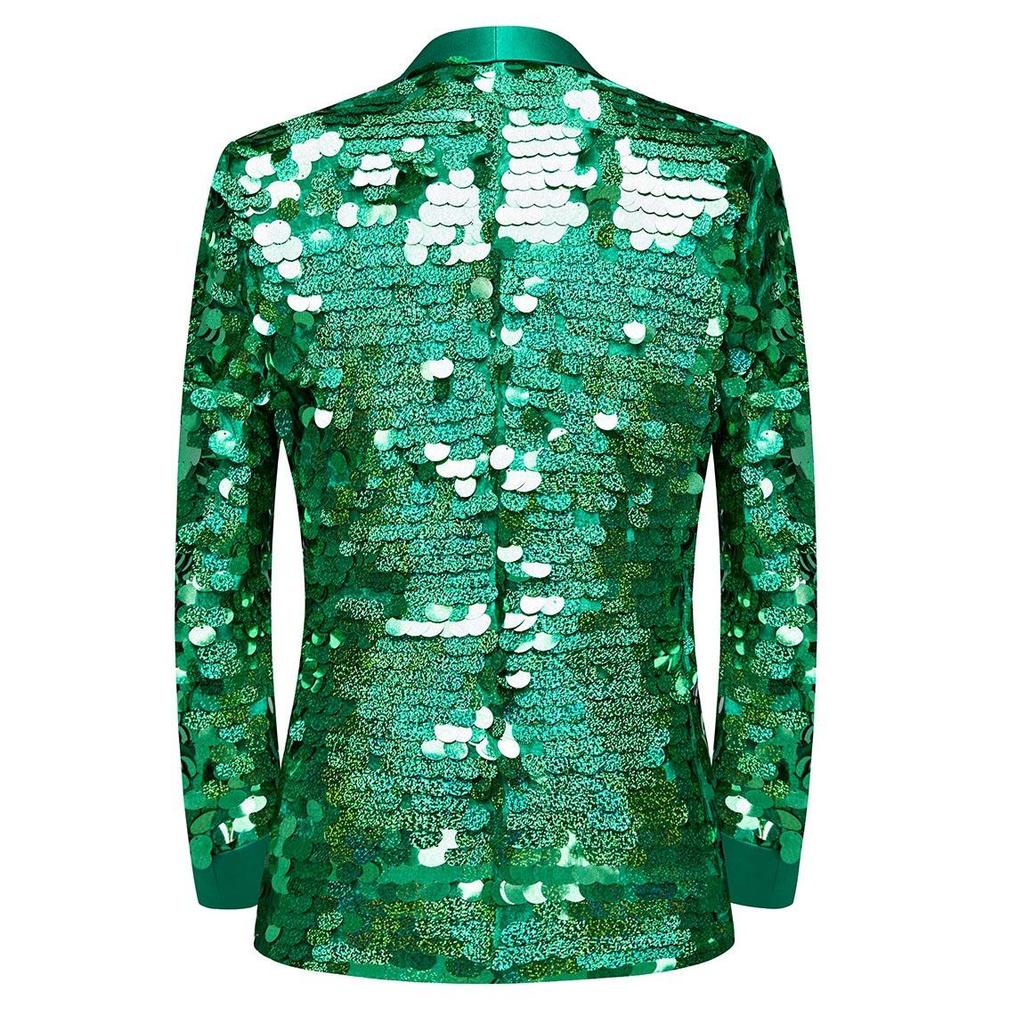 Мужской роскошный пиджак с пайетками и кисточками, сценический костюм для певца