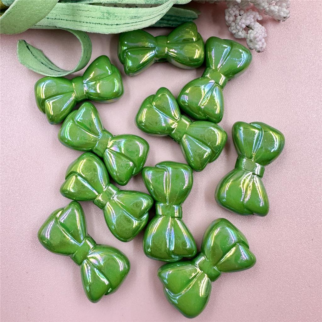 Изготовление брелоков 15,8*28,8 мм 10 шт. Крупные бусины-бантики Акриловое ожерелье Ослепительный модный бисерный материал для браслета бусины