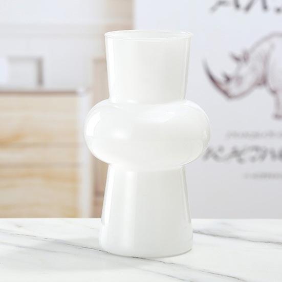Yousheng Chinese Style Vase Glass Decorative Vase Smooth Surface Handcrafted Vase Flower Arrangement Desktop Decoration