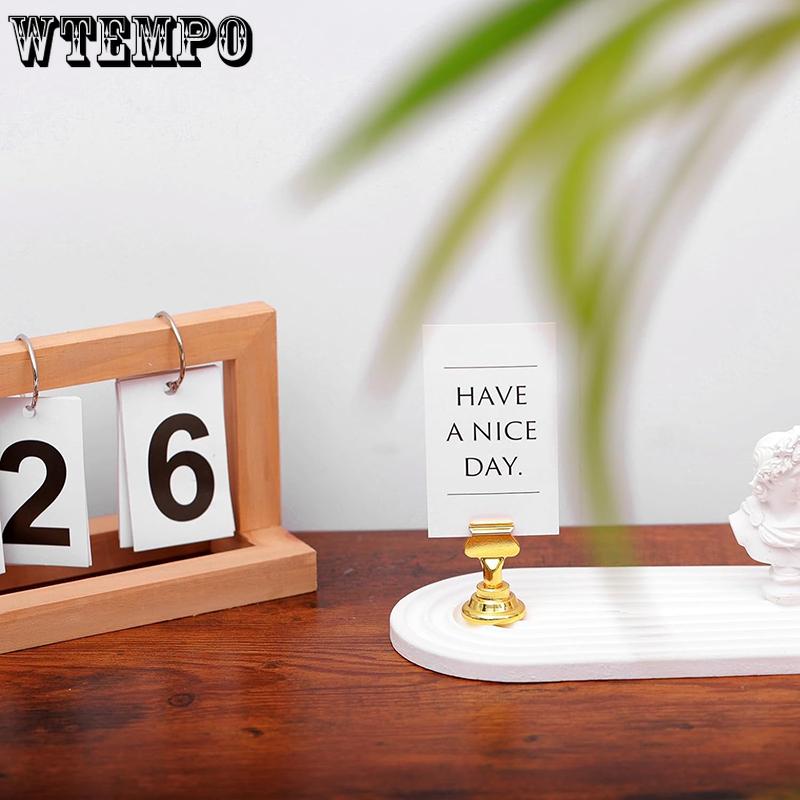 WTEMPO Table Card Holders Place Card Holders Ideal for Photos Signs Memo Notes Perfect for Weddings Restaurants Birthdays New Year Party
