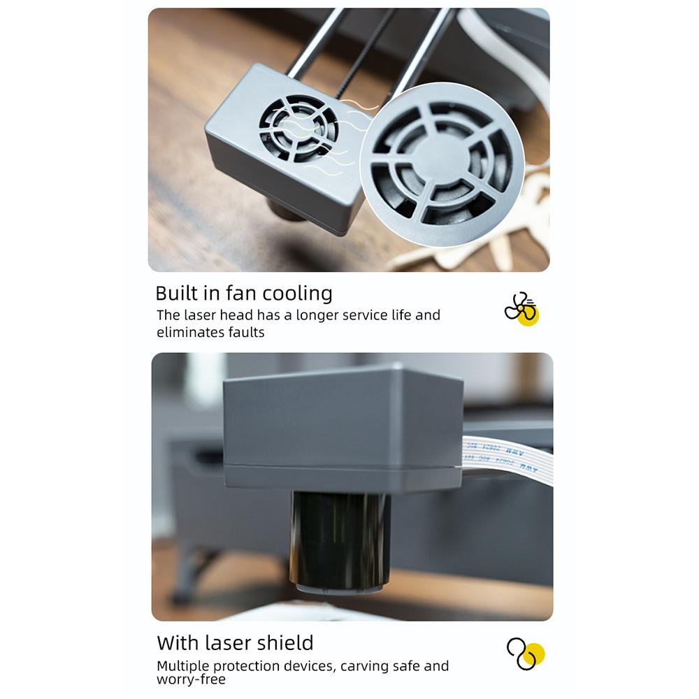 Лазерный гравер DAJA DJ7 5 Вт, полупроводниковый лазерный настольный маркировочный станок с рабочей зоной 150x150 мм