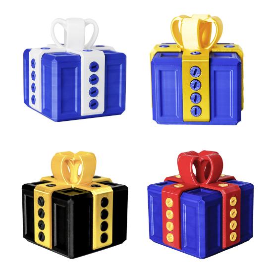 Annoying Gift Box with Screws Christmas Puzzle Present Box Prank Case Home Office Bookshelf Desktop Decoration Ornament Joke Gag Gift