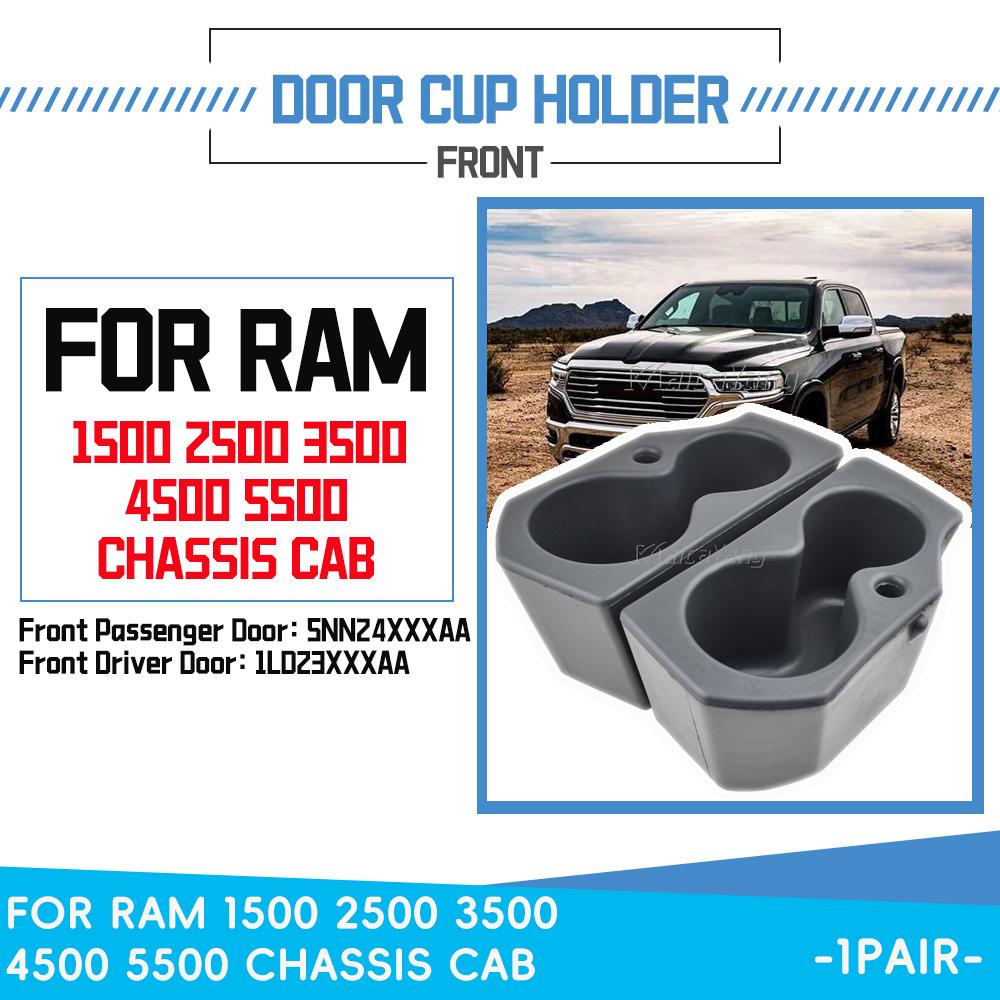 2pcs Car Cup Holder for Dodge Ram 1500 2500 3500 4500 5500 2009-2020 Interior Drinks Holder Replacement 5NN24XXXAA