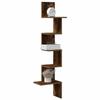 VidaXL Corner Wall Shelf Smoked Oak Engineered Wood, Wall Shelf, Hanging Shelf, Hanging Wall Shelf, 860521