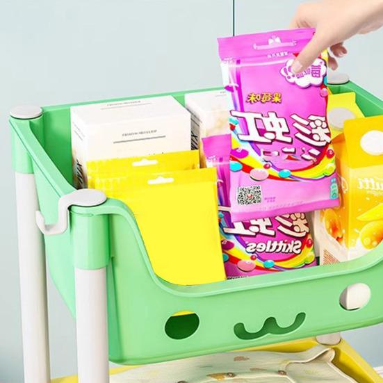 Четырехъярусная тележка для хранения с колесами на 360 градусов. Прочная конструкция. Прочная несущая нагрузка. Тележка для хранения игрушек. Книжная полка. Стеллаж для закусок.