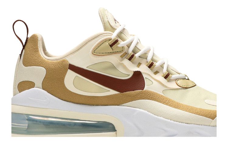 Women's Sneakers Nike Air Max 270 Equestrian (Women's) Tan/White-Dark Red