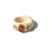 HangZhi 2020 New Japan Unique Chunky Colorful Rhinestones Transparent Acrylic Plastic Ring for Women Girls Party Jewelry
