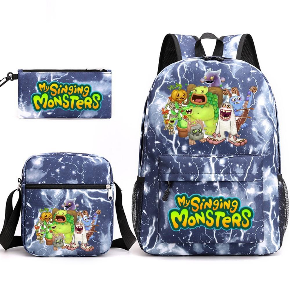 Школьный рюкзак Monster Concert My Singing Monsters, трехсекционный, большой вместимости, для ученика