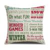Sofa Home Decor Red Truck Deer Chair Pillow Cover Cushion Cover Pillowcase Christmas
