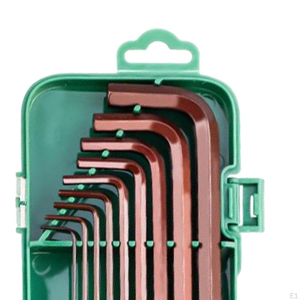 Набор из 9 метрических шестигранных ключей L-образной отвертки с коробкой для хранения от 1,5 мм до 10 мм для автомобильной промышленности