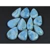 262Cts. Натуральный Ларимар Пектолит Кабошон Груша Рассыпной Драгоценный Камень Лот 11 шт. C-854