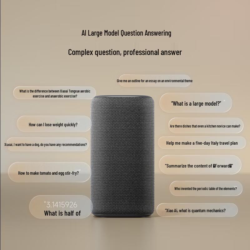 Умная колонка Xiaomi AI Smart Speaker Pro с китайской вилкой (адаптер в комплекте)