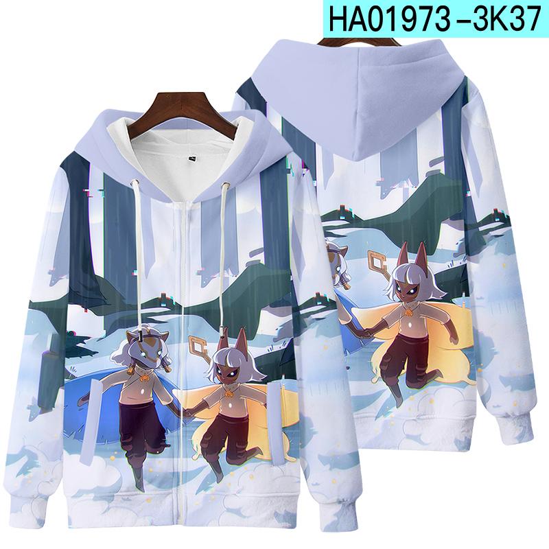 2025 Sky Children of The Light 3D Print Zop Up Женская/Мужская толстовка с капюшоном Уличная одежда Косплей Куртка с капюшоном на молнии Верхняя одежда