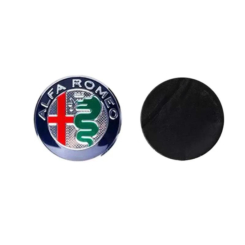 XONGA1 40mm Car Steering Wheel Emblem Sticker Central Console Knob Badge for Alfa Romeo Giulietta Mito Giulia Stelvio Brera 147 156 159