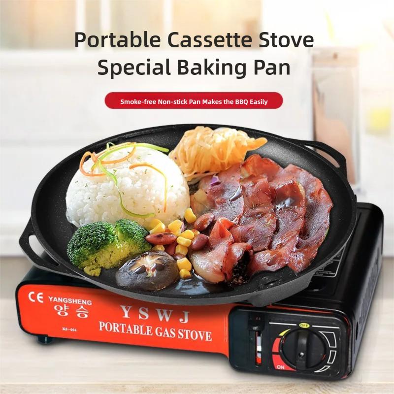 KOSUN Korean Barbecue Grill Pan Indoor Outdoor Nonstick Smokeless Cast Aluminum Plate Steak Pot for Gas and Induction Stove Top