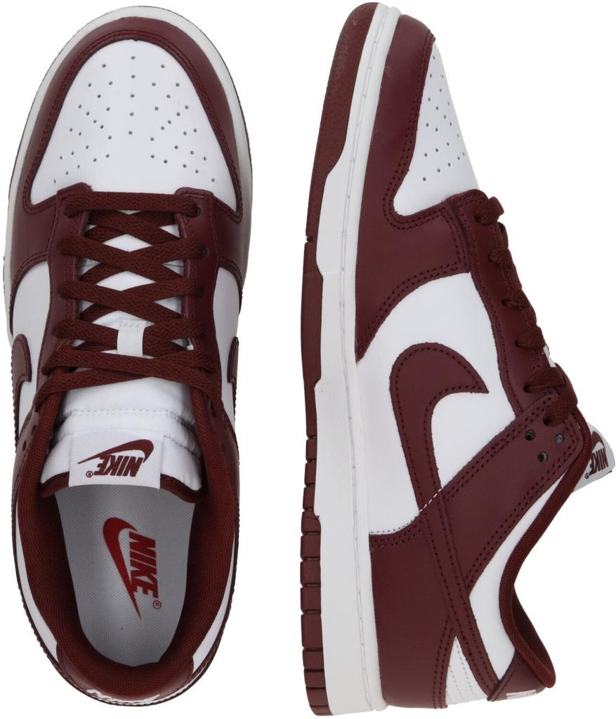 Кроссовки Nike Dunk Low Retro white/gym red/redwood
