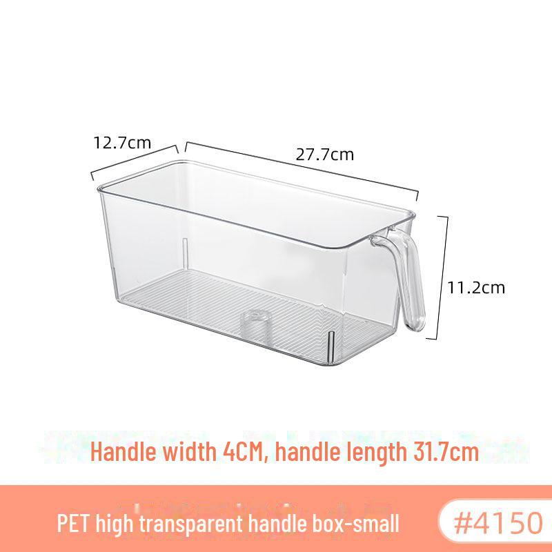 Refrigerator Storage Drawer Box, Food-Grade Transparent PET Basket