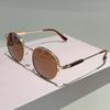 Винтажные круглые солнцезащитные очки мужские модные простые градиентные уличные очки женские новые ретро трендовые брендовые дизайнерские солнцезащитные очки