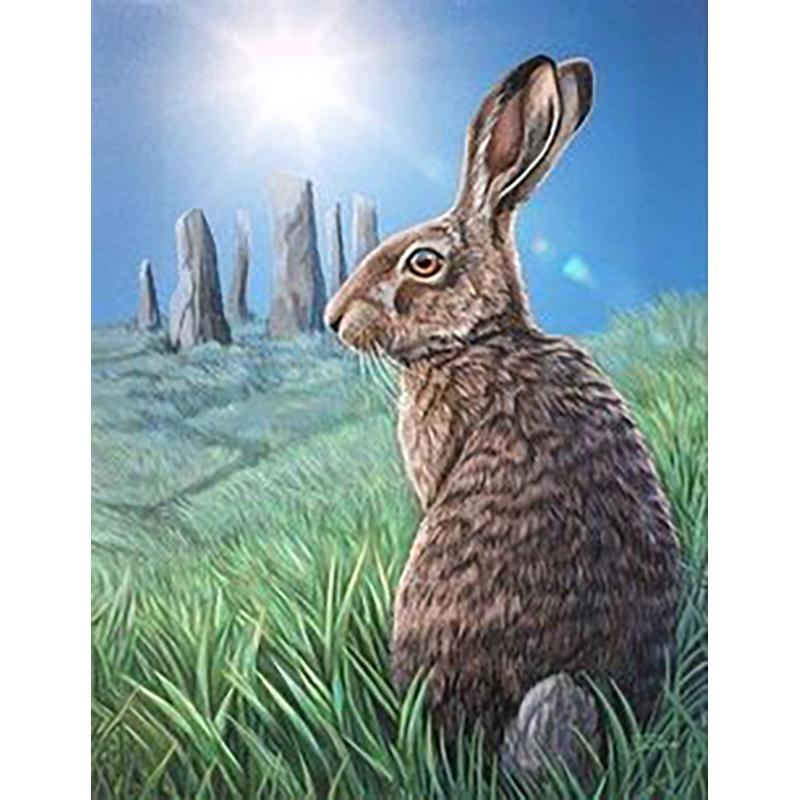 DIY Rabbit 5D Diamond Painting Full Round Drill Animals Diamond Embroidery Cross Stitch Mosaic Resin Wall Art Home Decor Gift