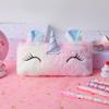 Плюшевая пенал-единорог: Милый Мультяшный Органайзер для Канцелярских Принадлежностей для Детей