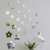 23pcs Flower DIY Mirror Wall Stickers Acrylic Art Wallpaper for Living Room Decoration Home TV Background Wall Decorative Mural