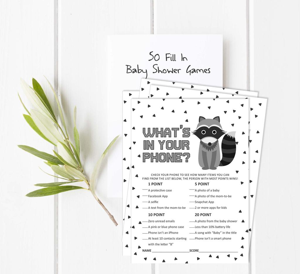 Inkdotpot Игровой набор «Животные джунглей» для вечеринки по случаю рождения ребенка из 50 игр «Азбука для малышей»