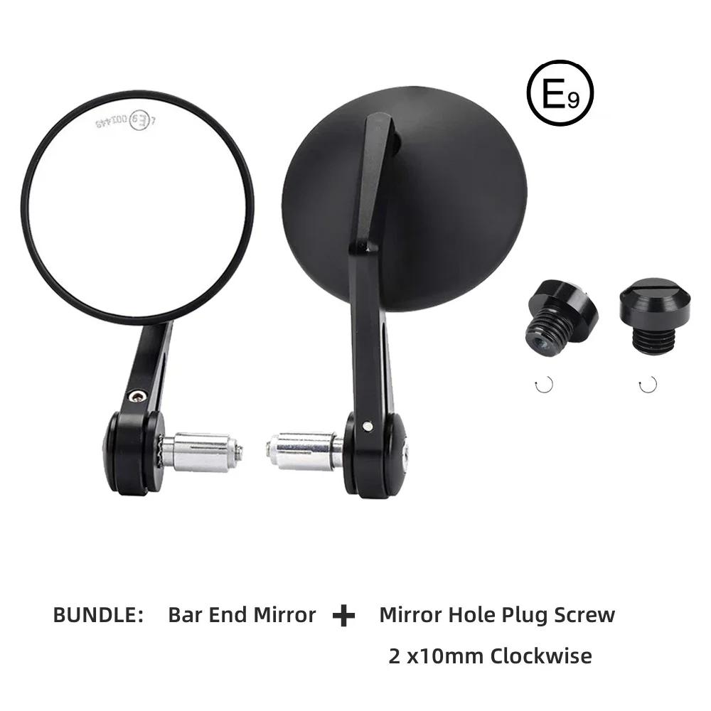 Motorcycle Handlebar Mirror 7/8'' 22mm Bar End Mirror Rearview Mirror For Honda CB1000R CB650 CB500F For Yamaha Moto Accessories