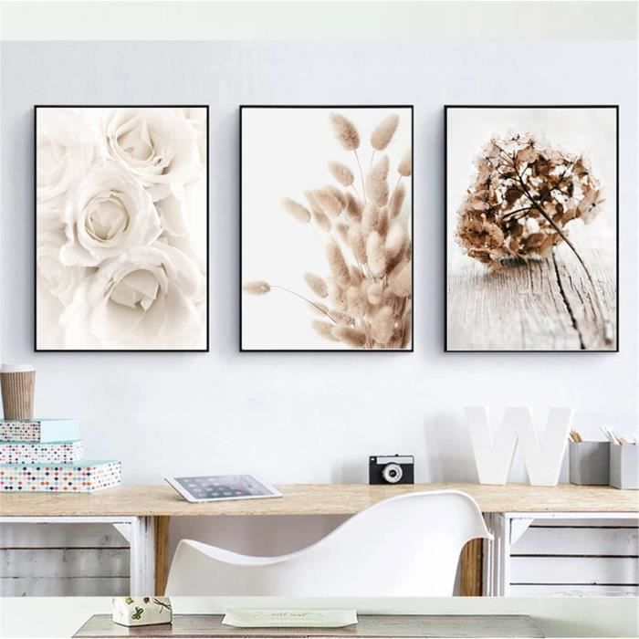 Lot de 3 affiches modernes style bohème beige,décoration de la maison,40 x 50 cm