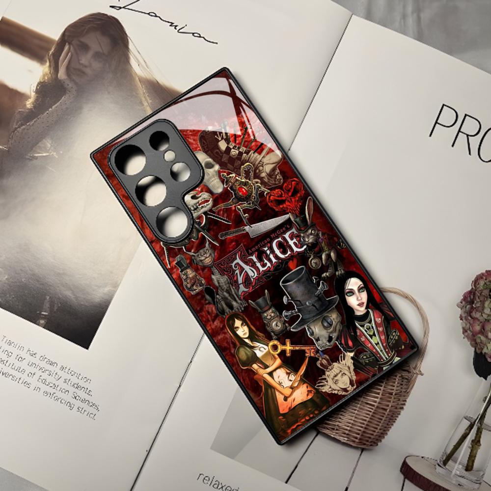 Чехол для телефона A-Alice Madness R-Returns Для Samsung Galaxy S26 S25 S24 S23 S22 S20 S21 Edge Ultra Plus Fe Цветной Серебристый Чехол