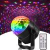 Mirror Ball Stage Light LED Disco Ball Light Stage Lighting 4W 6 Color Change Voice Activated with Remote Production Birthday Wedding Party KTV